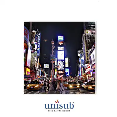 Unisub Sublimation Blank Aluminum Sheet Stock - 48 1/2" x 49" Gloss White