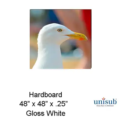 Unisub Sublimation Blank MDF Sheet Stock - 48" x 48" Gloss White - 1/4" Thick