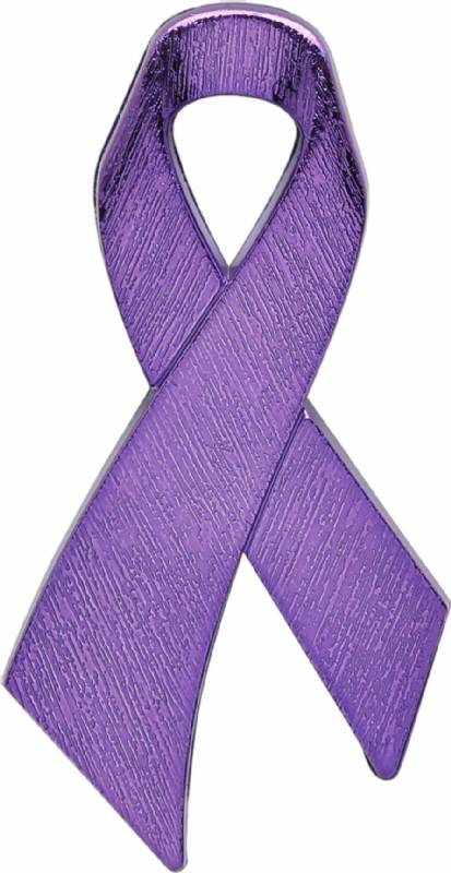 2 1/2 Purple Awareness Ribbon Plaque Mount