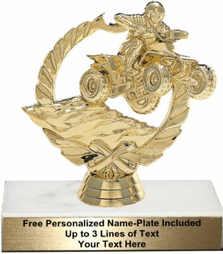 Three Personalised Pool Trophies on Marble Bases Engraved