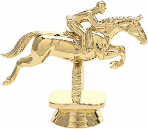 GOLD FLEXX HORSE SHOWJUMPING EQUESTRIAN TROPHY AWARD FREE ENGRAVING P007B 