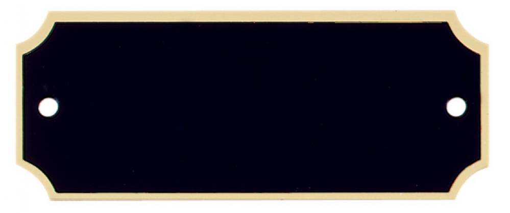 BRASS Perpetual Name Plate 1 x 2 1/2 WITH BORDER Black PLATE Gold engraving 