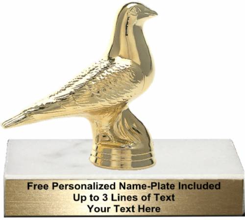 New Marble Based PIGEON Trophy FREE ENGRAVING 