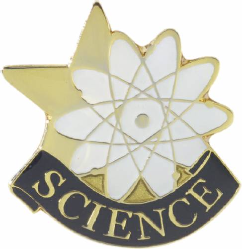 Science Lapel Pin With Presentation Box Chenille Letter Insignia Pins