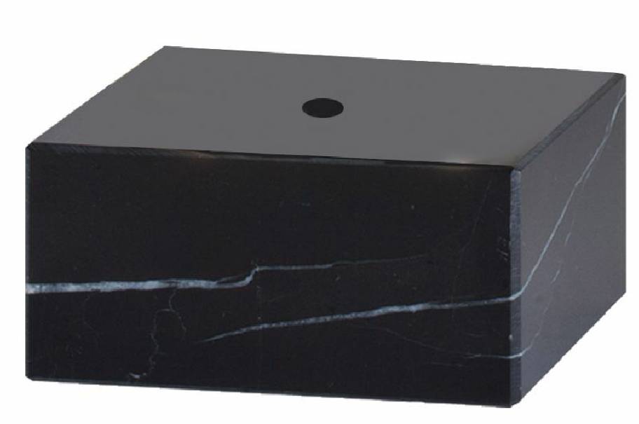 Black Genuine Marble Trophy Base 2 1/2 H x 4 3/4 W