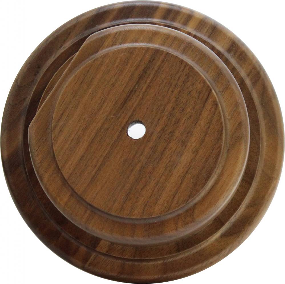 BS193WA Genuine Walnut Wood Base 6 x 2 1/2  Genuine Walnut Round Cup  Bases from Trophy Kits