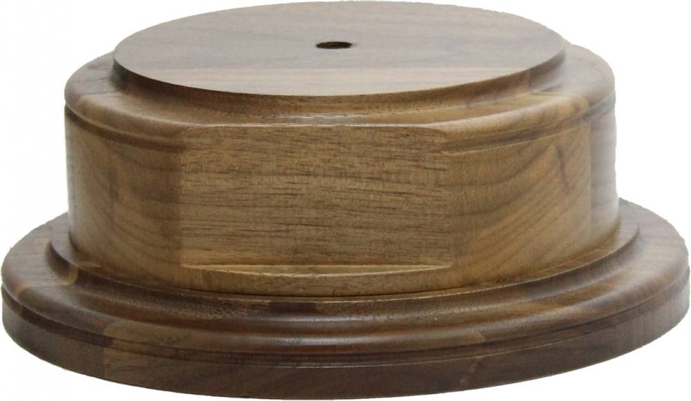 BS194WA Genuine Walnut Wood Base 6 3/4 x 2 1/2