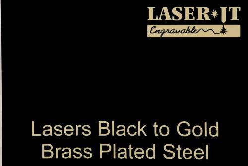 Laser Engravable Plates Black On Brass Plated Steel