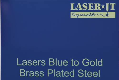 Laser Engravable Plates Black On Brass Plated Steel
