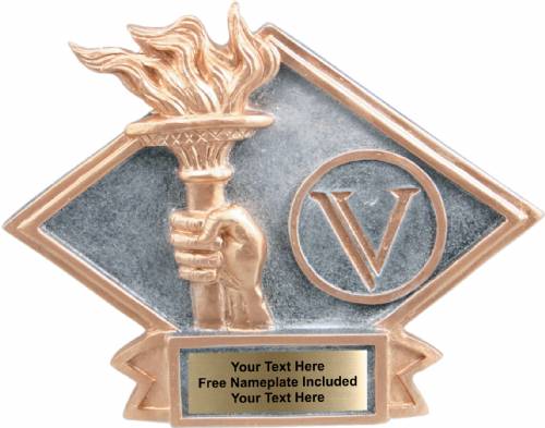 Small Home Plate Sublimation Award Plaque - 6 x 6