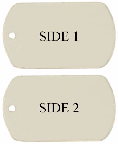 Double Sided Sublimation Dog Tag + Chain, Major Sublimation