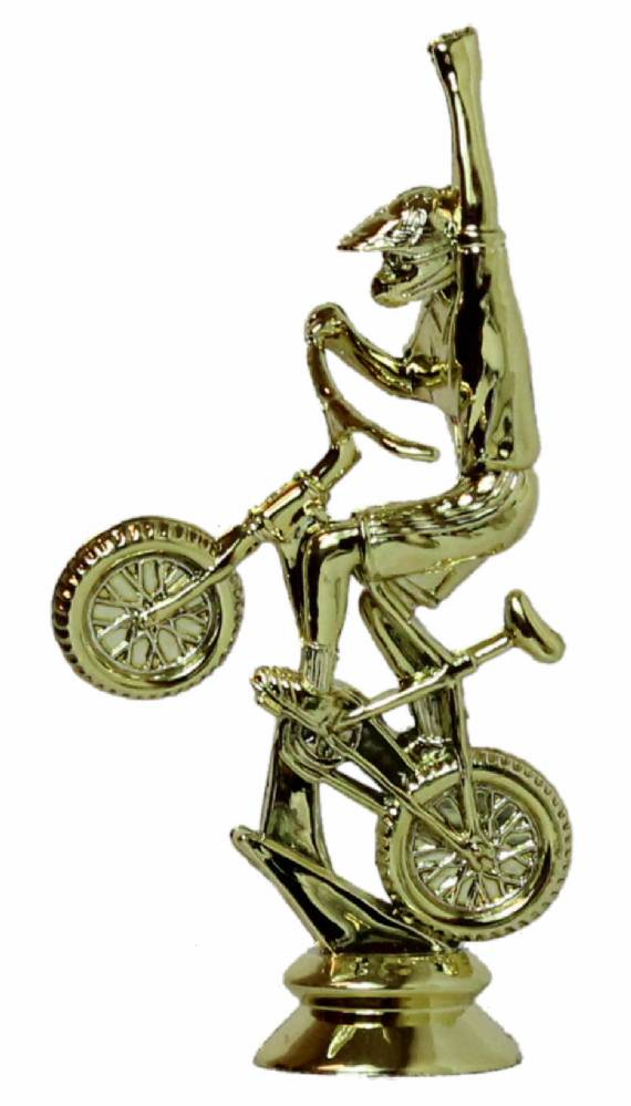 Vintage BMX Trophy Topper Bicycle Race Gold Plastic 