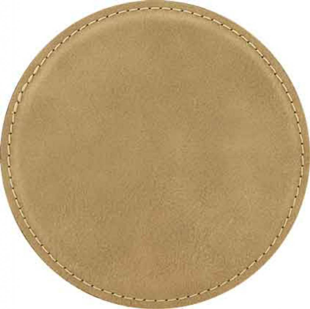3 in. Round Leather Coaster Blanks