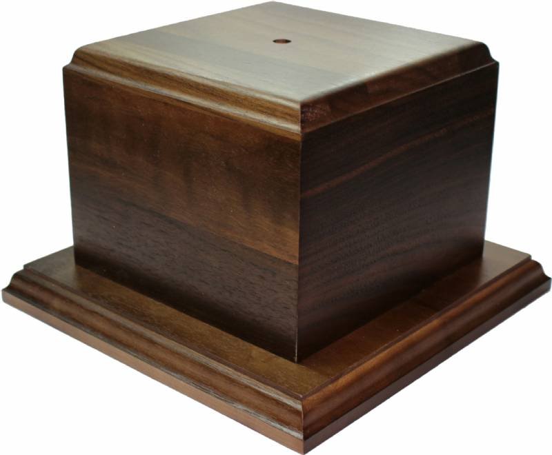 Square Wood Bases - Solid Walnut Bases