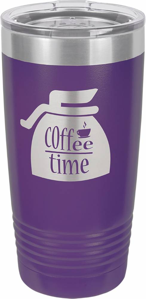 Majestic Purple 20oz travel mug - Superior Coffee logo engraved