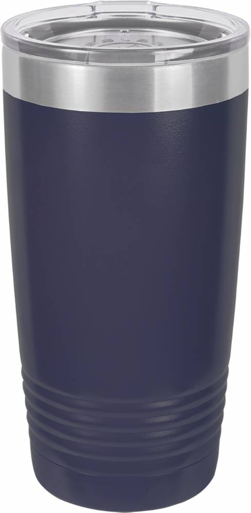 cfpolar Dark Blue Flowers 20oz Stainless Steel Cups