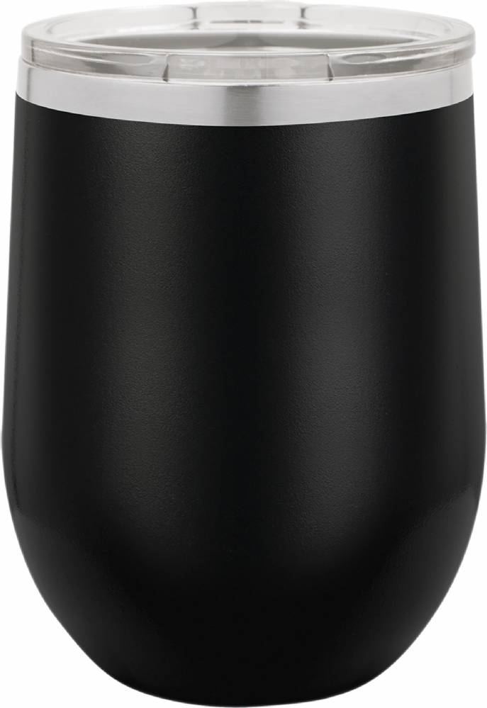 Oakhill Personalized Insulated Wine Tumblers with Lid - Black