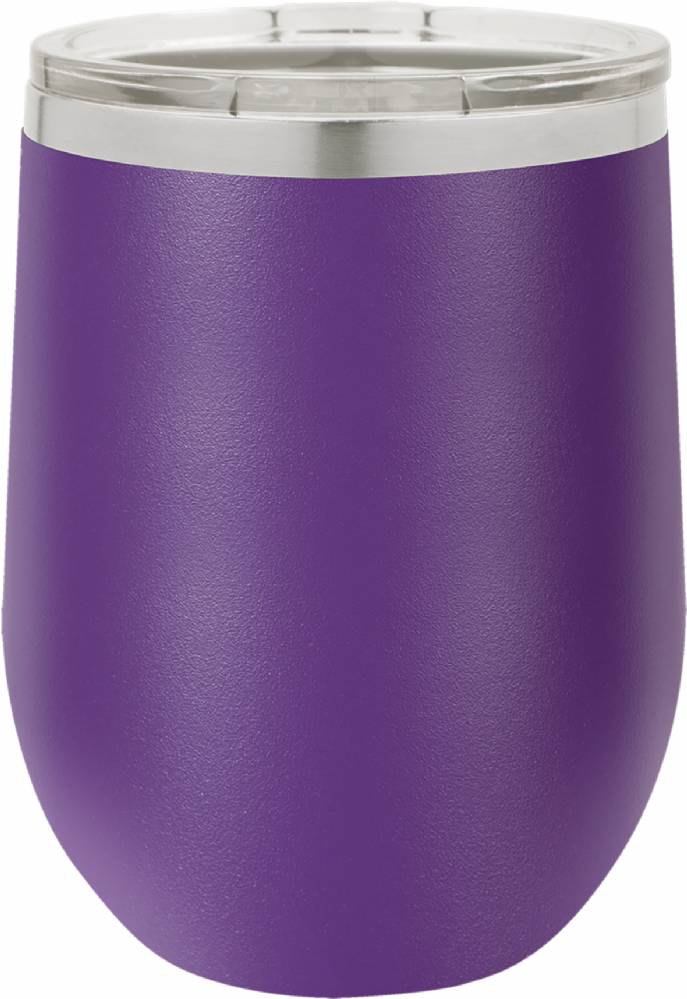 Purple 12oz Polar Camel Vacuum Insulated Wine Tumbler  12oz Polar Camel  Stemless Wine Tumblers from Trophy Kits