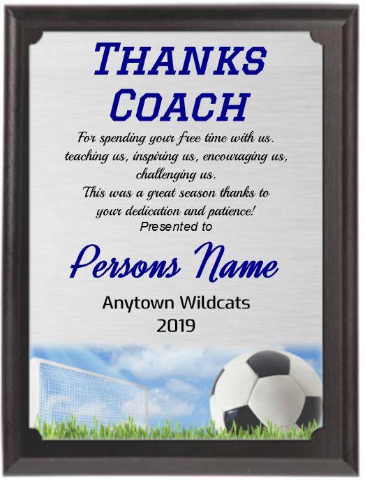 Soccer Award Trophy Plaque Design it yourself at