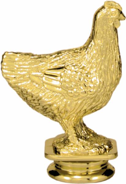 Crown Awards Chicken Trophies with Custom Engraving 7.25 Personalized Chicken Trophy On Deluxe Round Base 