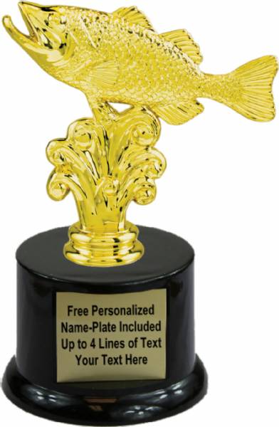 6 Bass Fishing Trophy Kit with Pedestal Base  Fishing Trophies and Awards  from Trophy Kits