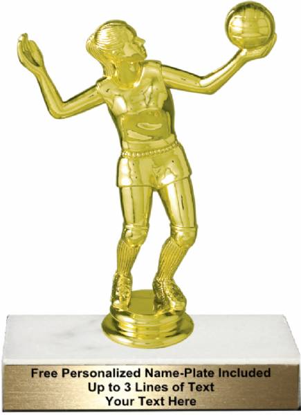 female volleyball  trophy full color insert economy award 
