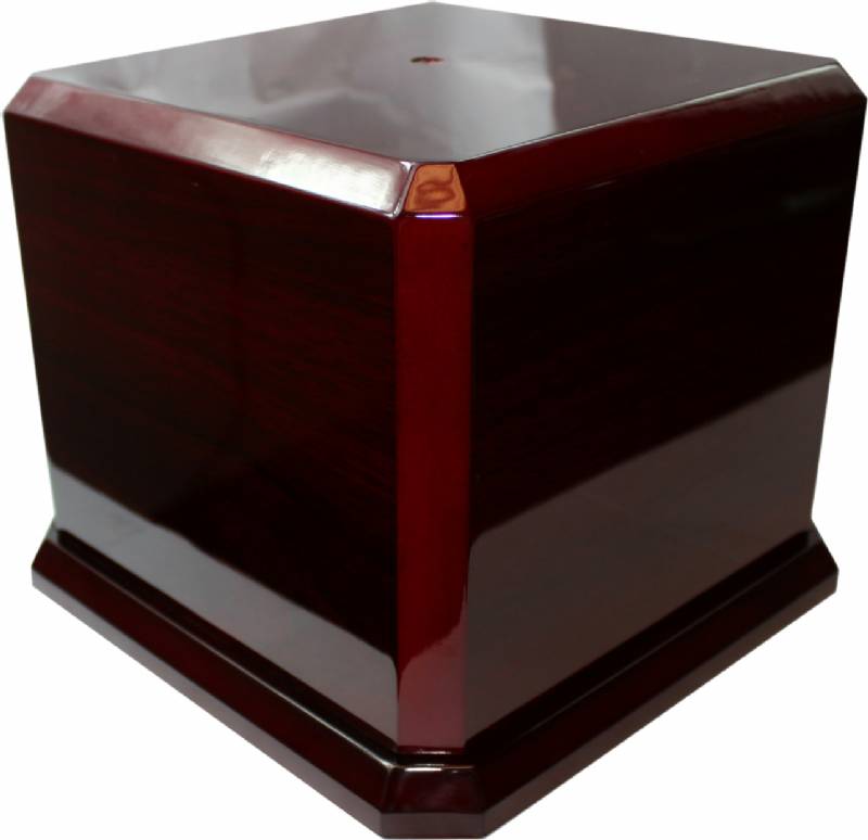 Rosewood Piano Finish 3 Tier Trophy Base 6 1/2 H x 10 1/4 W