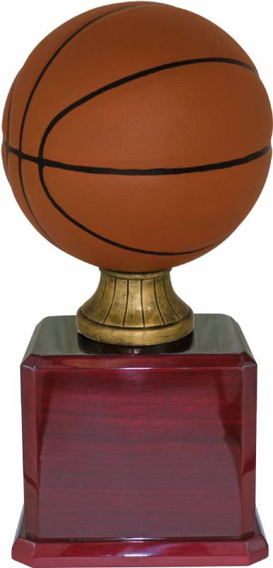 Basketball Plaque Silver with Gold Trim Resin Trophy Award 