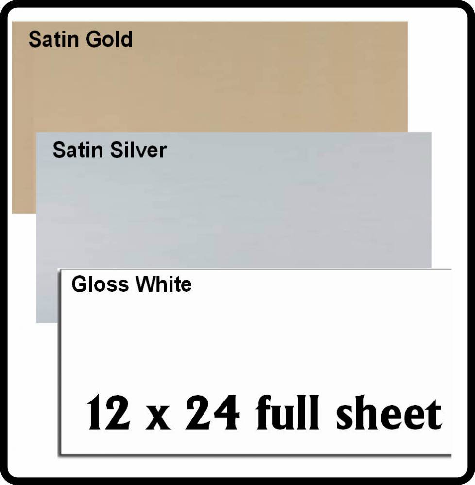 12 x 24 Sheet Anodized Aluminum 3 Colors