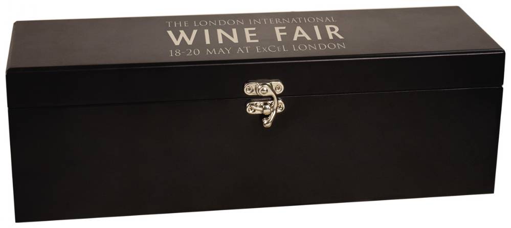 Matte Black Finish Single Wine Box with Tools Gift Set