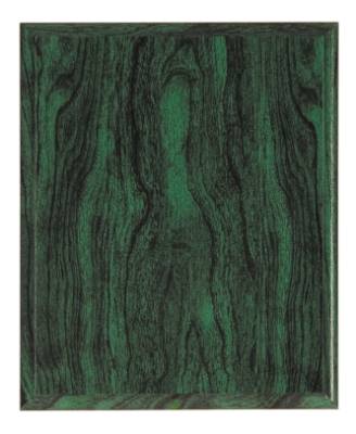 12 x 15 Green Woodgrain Finish Plaque Blank