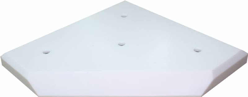 3 x 2-3/4 Inches White Plastic Trophy Base