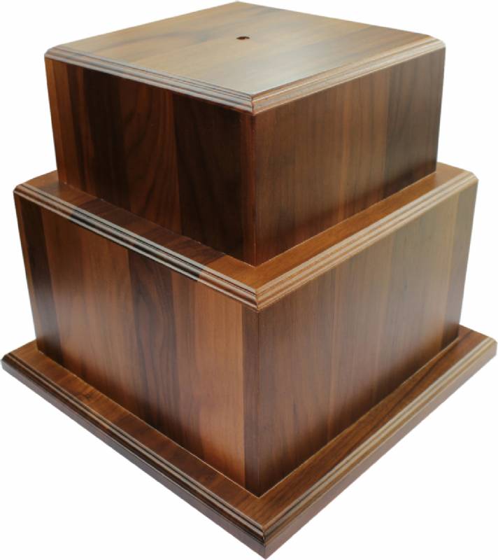 Custom Wood Trophy Bases and Product Pedestals - Made in USA - Made To Spec