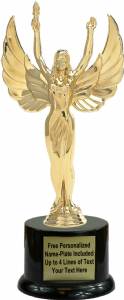 12" Victory Female Trophy Kit with Pedestal Base