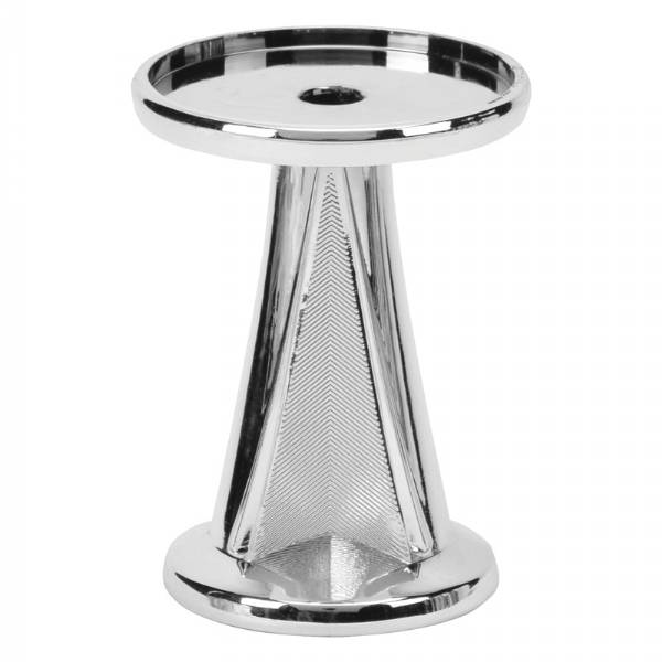 Silver 2 1/2" Round V-Stem Pedestal Riser