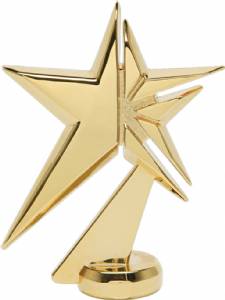 4 3/4" Zenith Star Gold Metal Trophy Figure