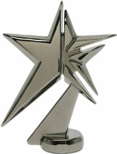 4 3/4" Zenith Star Metal Black Pearl Trophy Figure