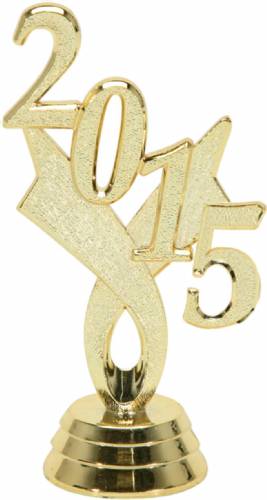3 1/4" Gold "2015" Year Date Trophy Trim Piece