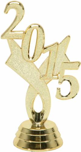 3 1/4" Gold "2015" Year Date Trophy Trim Piece