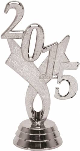 3 1/4" Silver "2015" Year Date Trophy Trim Piece