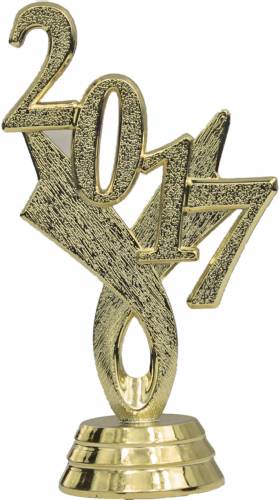 3 1/4" Gold "2017" Year Date Trophy Trim Piece