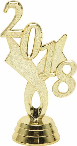 3 1/4" Gold "2018" Year Date Trophy Trim Piece