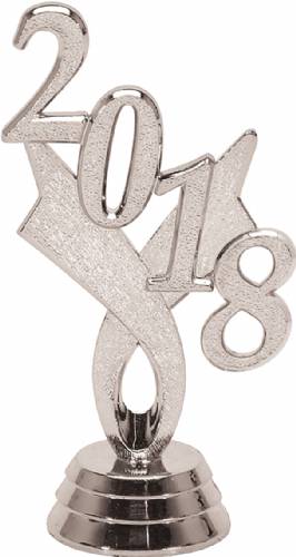 3 1/4" Silver "2018" Year Date Trophy Trim Piece