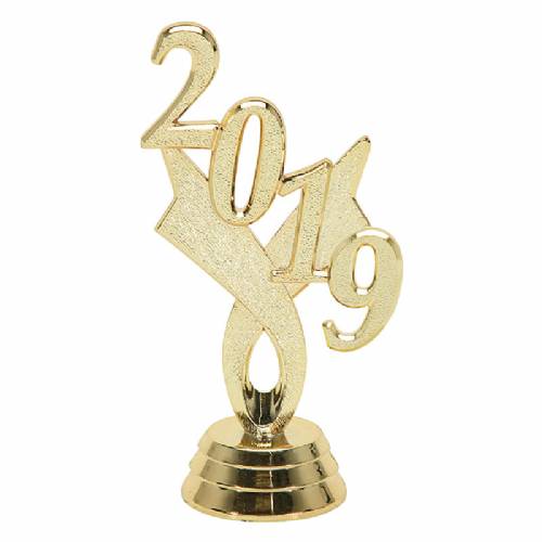 3 1/4" Gold "2019" Year Date Trophy Trim Piece