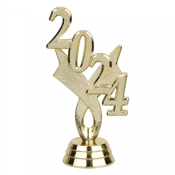 3 1/4" Gold "2024" Year Date Trophy Trim Piece