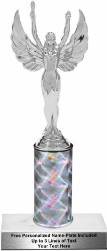 Single Column Silver Trophy Kit with Marble 12SGL-S