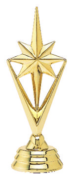 3 1/2" Gold Star Victory Trophy Trim Piece