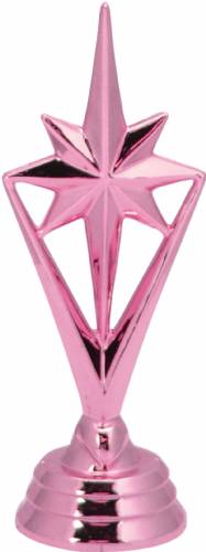 3 1/2" Pink Star Victory Trophy Trim Piece