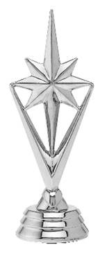 3 1/2" Silver Star Victory Trophy Trim Piece