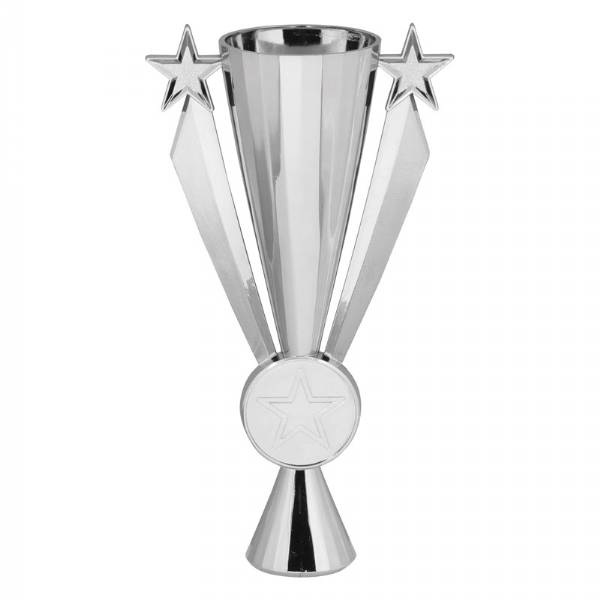 Silver 8" Star Ribbon Series Trophy Cup